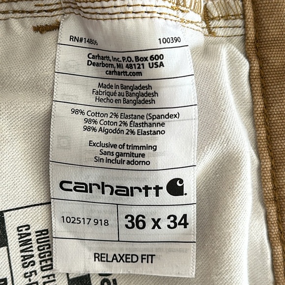 Carthart Men's Tan Pants - Picture 8 of 15